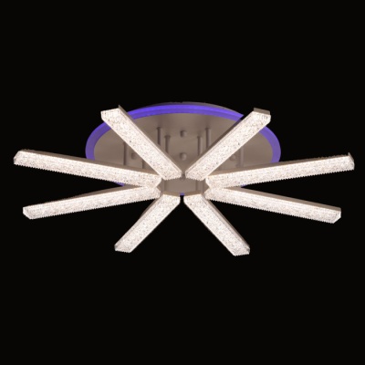 Люстра (пульт) Оскар 8X10W+22W RGB LED 220 V (510012008)