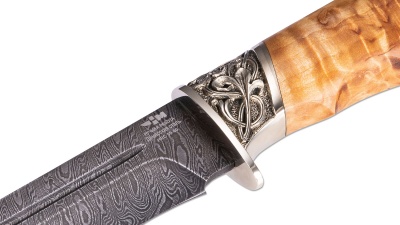 Нож ручной работы Ножемир Россия из дамасской стали БЕРИНГ (3137)д