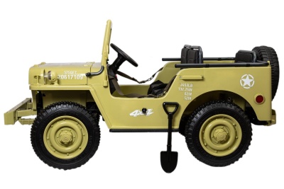 Электромобиль Jeep Willys YKE 4137 4x4 (песочный)