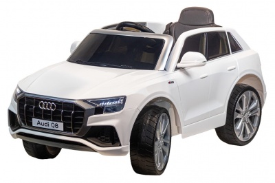Электромобиль AUDI Q8 S890 колесо EVA, Экокожа (белый)