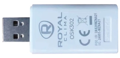 Wi-Fi USB модуль беспроводной передачи данных с Алисой для серии ROYAL CLIMA TRIUMPH, TRIUMPH LITE, TRIUMPH MULTI FLEXI, PRESTIGIO MULTI FLEXI (OSK302 (TRIUMPH, PRESTIGIO))