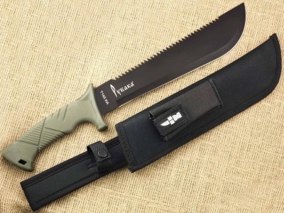 Мачете туристический Рубака Кайман T145 KA с нейлоновым чехлом