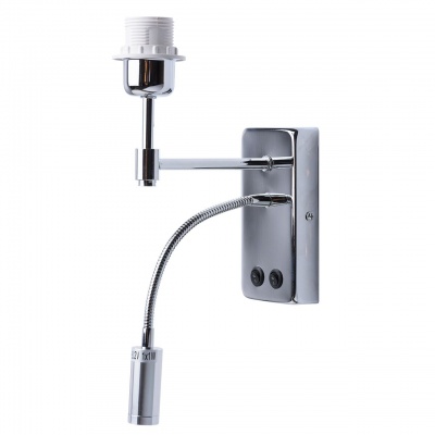 Бра Сити 1*60W E27 + 1*1W LED 220 V хром (без абажура) (634020802)