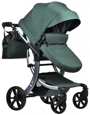 Коляска трансформер Aimile Original New Silver (Вечнозеленый NDS-1)