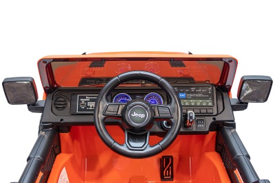 Электромобиль Джип Jeep Rubicon 4x4 (оранжевый)