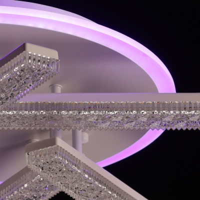 Люстра (пульт) Оскар 6X10W+22W RGB LED 220 V (510012106)