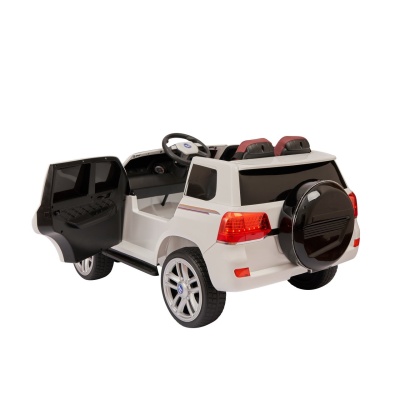 Электромобиль Джип Land Cruiser Police YBH 4651 4x4 с сиреной (белый)