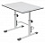 Растущая парта-трансформер Polini kids Simple М1 75х55 см белый-серый