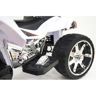 Детский электроквадроцикл E005KX белый (кожа)