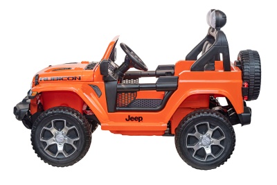 Электромобиль Джип Jeep Rubicon 4x4 (оранжевый)
