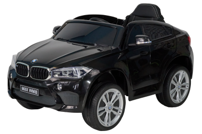 Детский электромобиль (2020) BMW X6M JJ29 (12V, колесо EVA, экокожа) чёрный