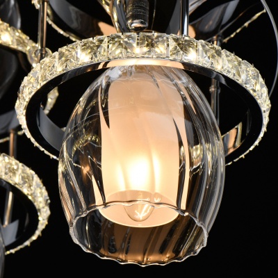 Люстра (пульт) Мадлен 5*40W E14+48W LED 220 V (424011305)