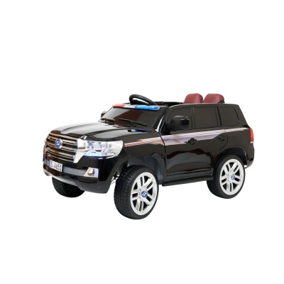 Электромобиль Джип Land Cruiser Police YBH 4651 4x4 с сиреной (чёрный краска)