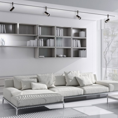 Трек-светильник Флекси 7W LED 3000К 48 V черный d4,5см (852010401)