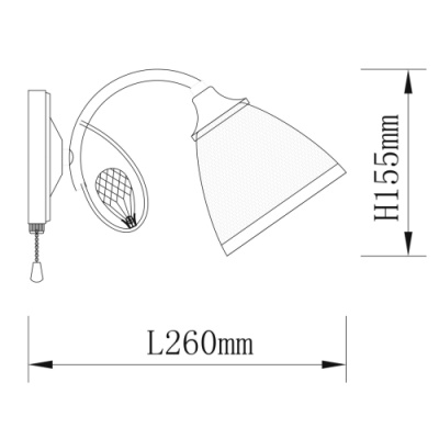 Бра Ариадна 1*60W E27 220 V (105020901)