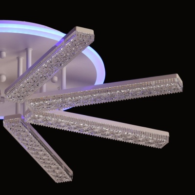 Люстра (пульт) Оскар 8X10W+22W RGB LED 220 V (510012008)