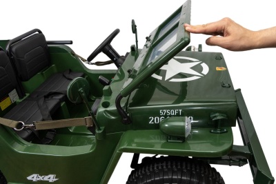 Электромобиль Jeep Willys YKE 4137 4x4 (армия зелёный)